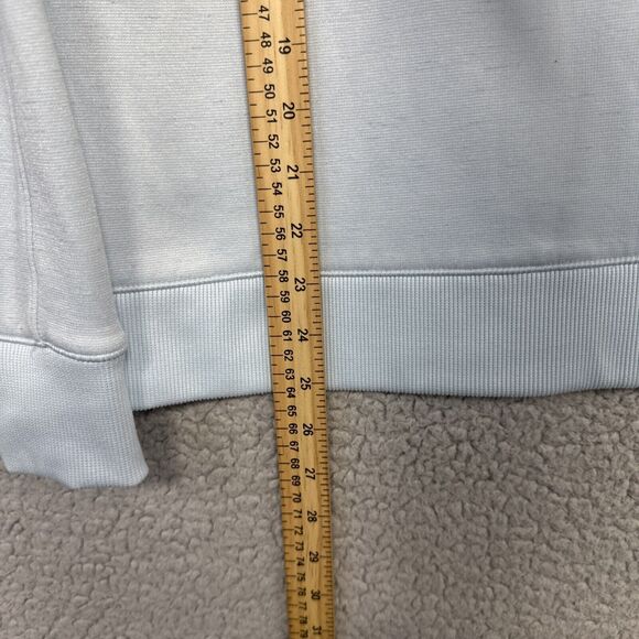 Under Armour Men's Pullover Hoodie Sz M Blue Big Logo inside fleece long sleeve - Picture 6 of 9